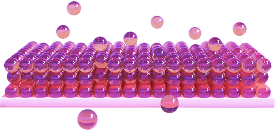Illustration: collagen peptides absorbing into the skin